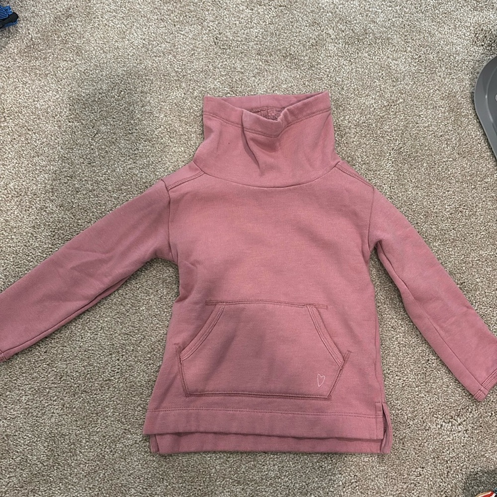 Crewcuts girls funnel neck sweater with kangaroo pocket
